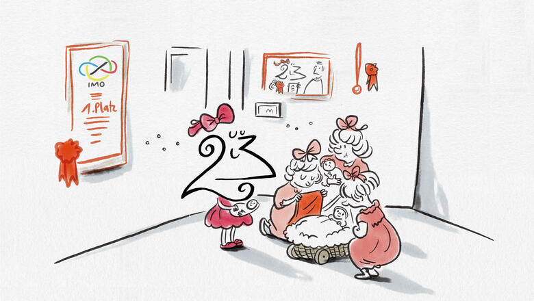 Mädchen und Mathe (Illustration: Maren Amini)